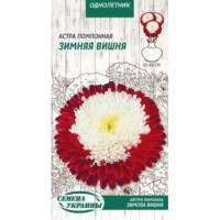 Насіння Квіти Айстра Помпонна Зимова Вишня (0,25Г)